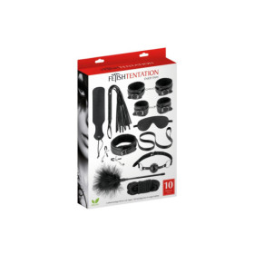 Coffret BDSM 10 produits en cuir vegan Fetish tentation 